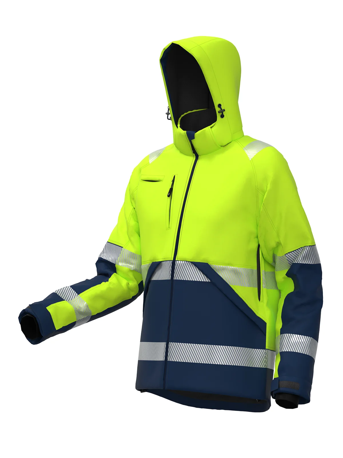 Зимска softshell јакна VALENCIA Hi-vis Class 2 – прикажи 8