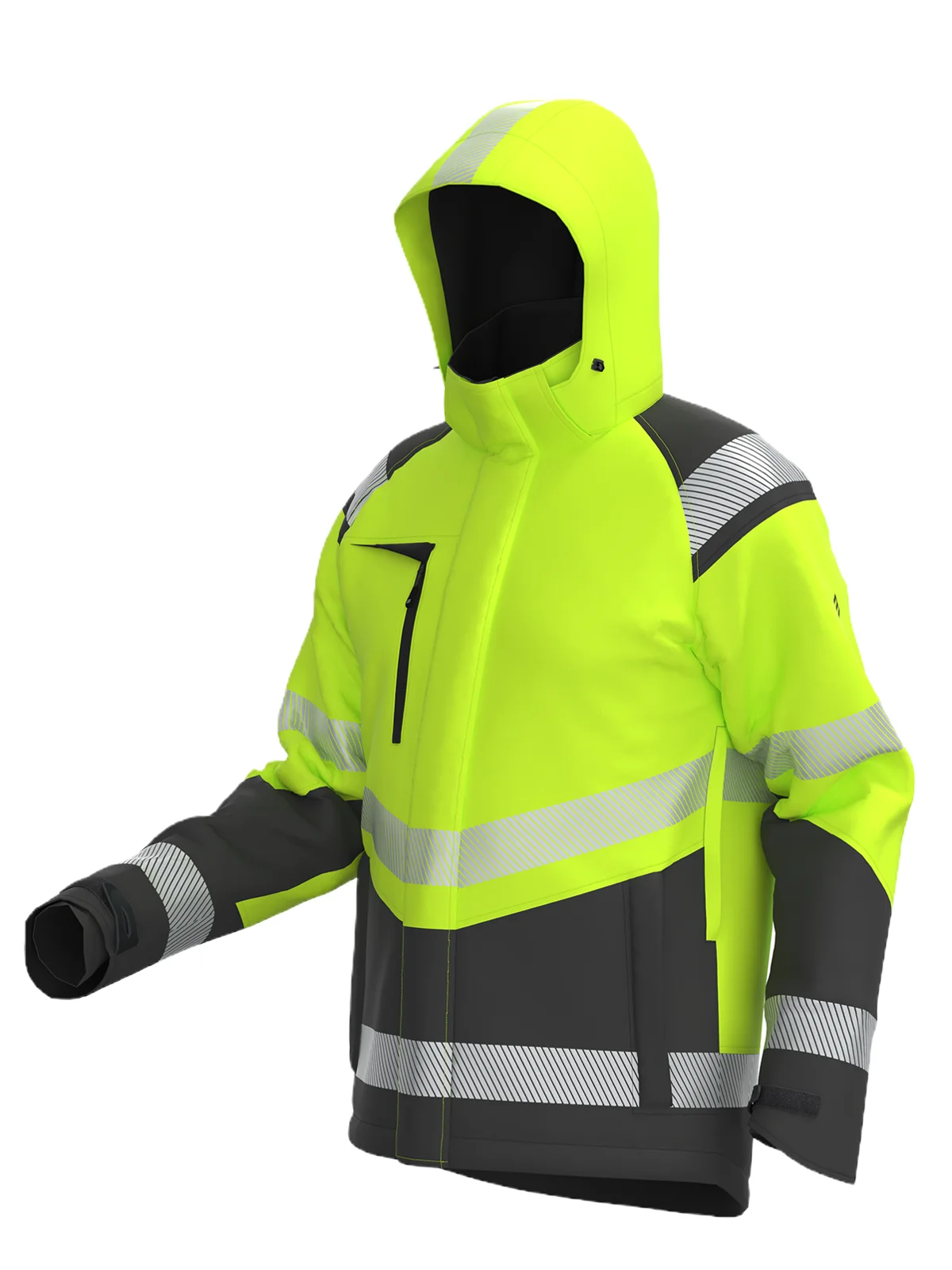 Зимска softshell јакна ATLANTA Hi-vis Class 2 – прикажи 3
