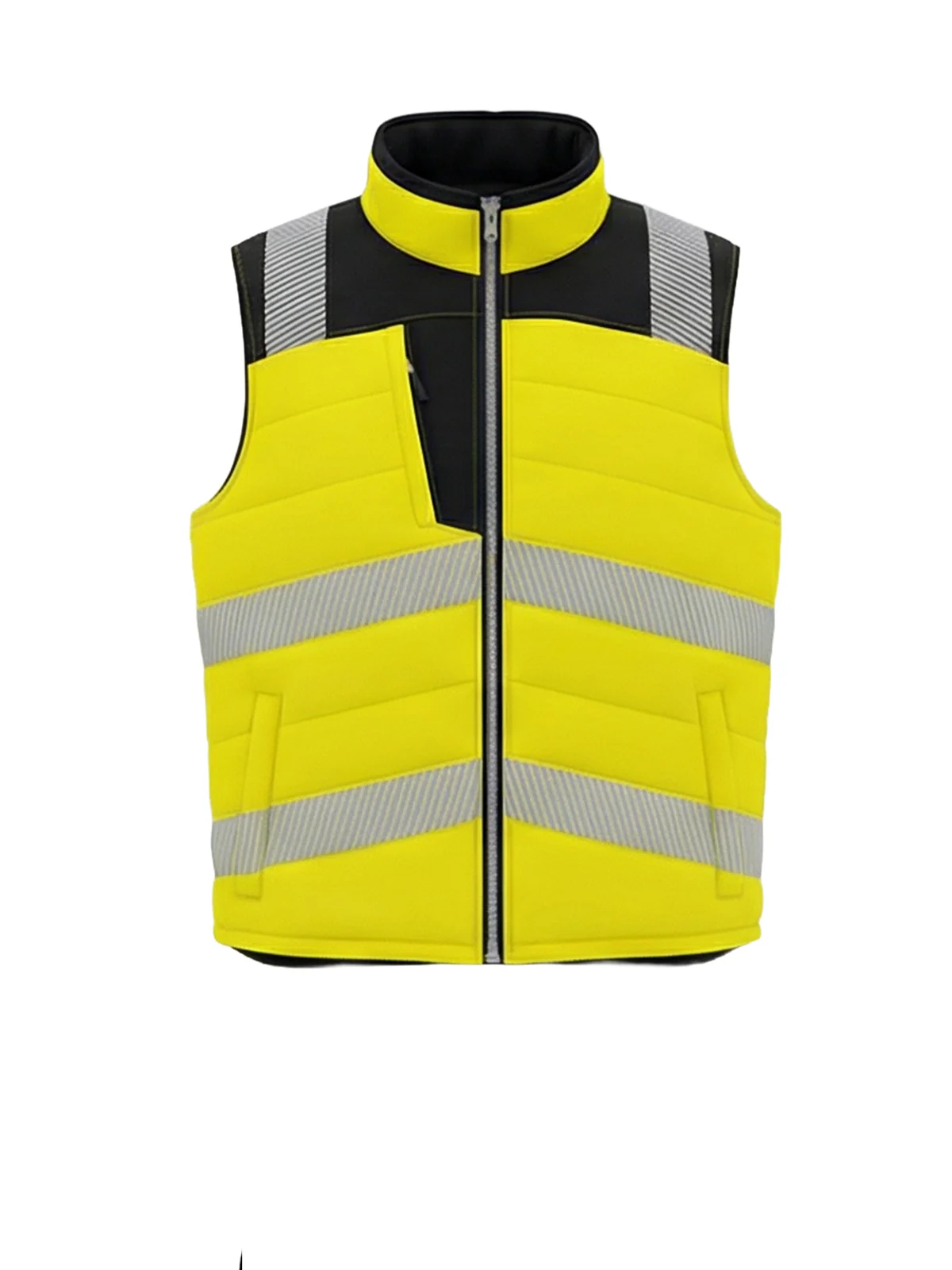 Double-sided insulated Softshell vest CAN Hi-vis Class 2