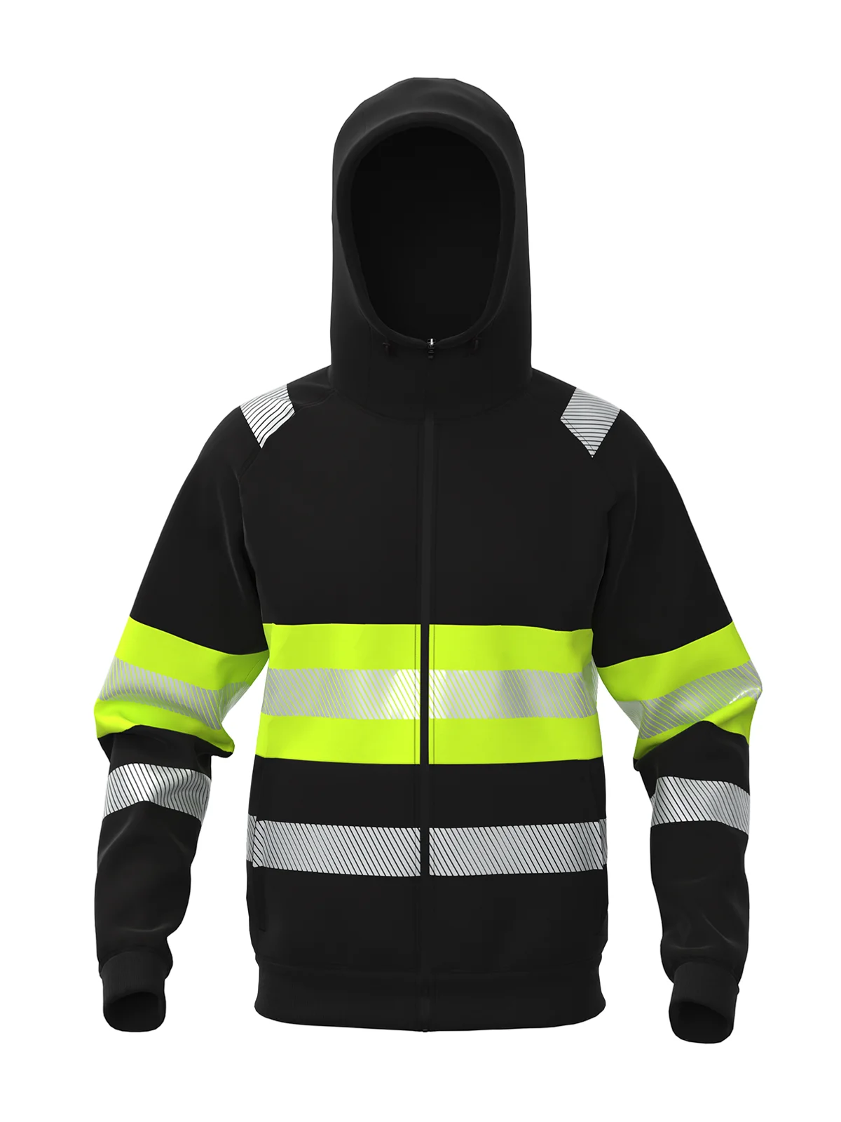 Duks sa rajsferšlusom i kapuljačom FenixPlus Hi-vis Class 1