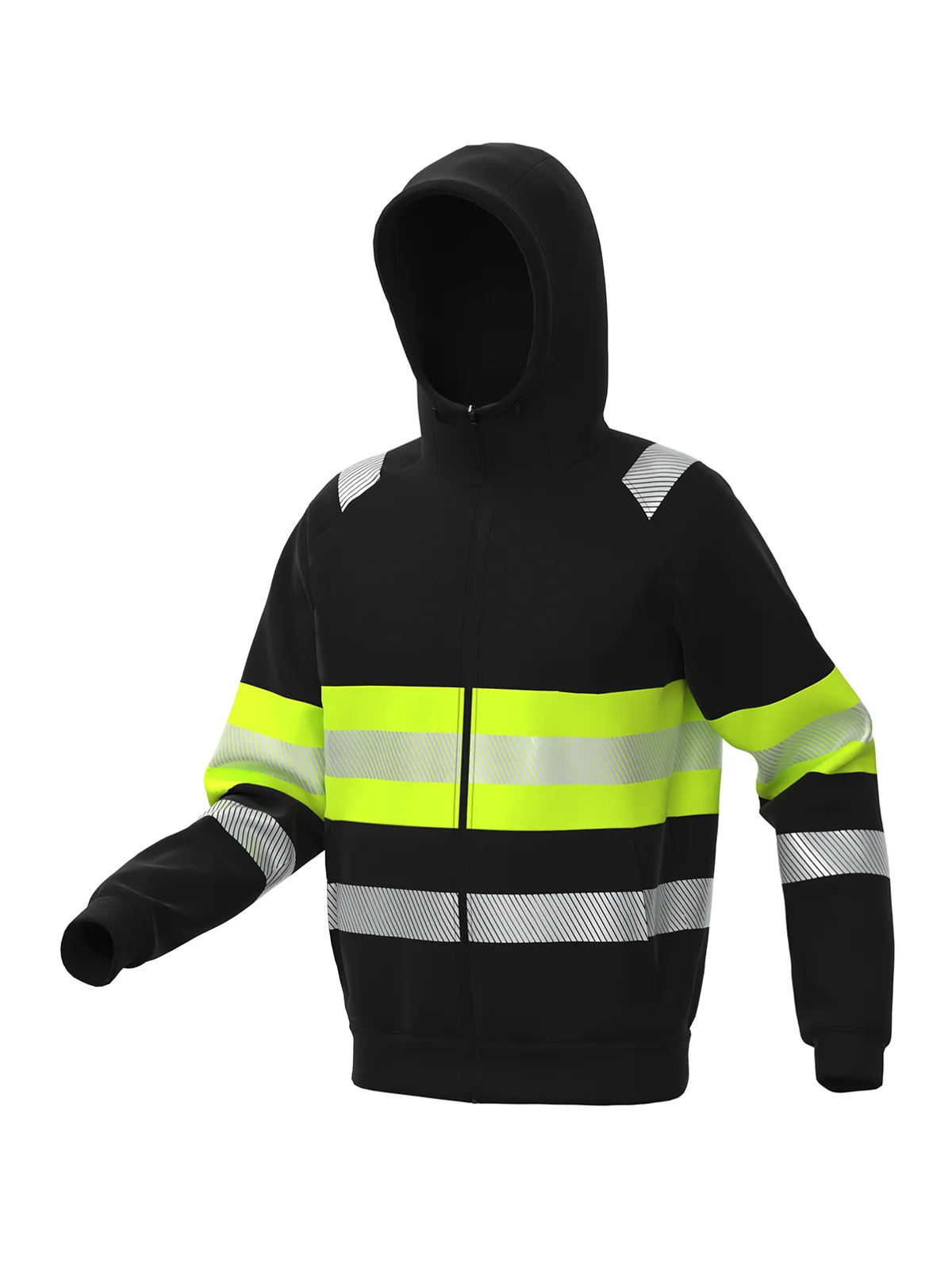 Дукс са рајсфершлусом и капуљачом FenixPlus Hi-vis Class 1 – прикажи 3