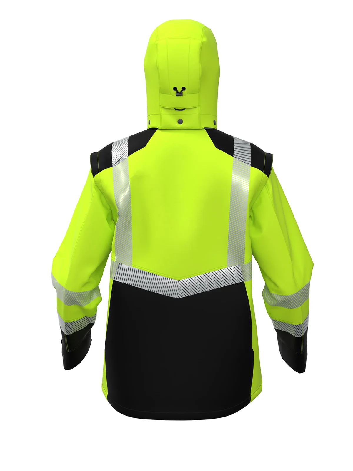 Softshell jacket with detachable sleeves TRANSFORMER Hi-vis Class 2 – view 4