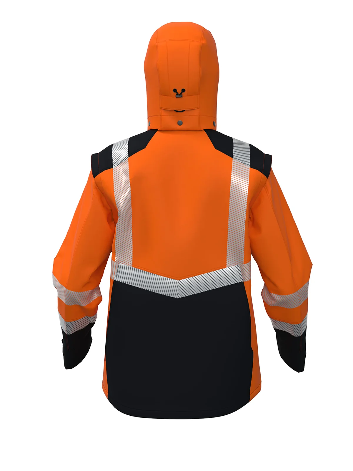 Softshell jacket with detachable sleeves TRANSFORMER Hi-vis Class 2 – view 9