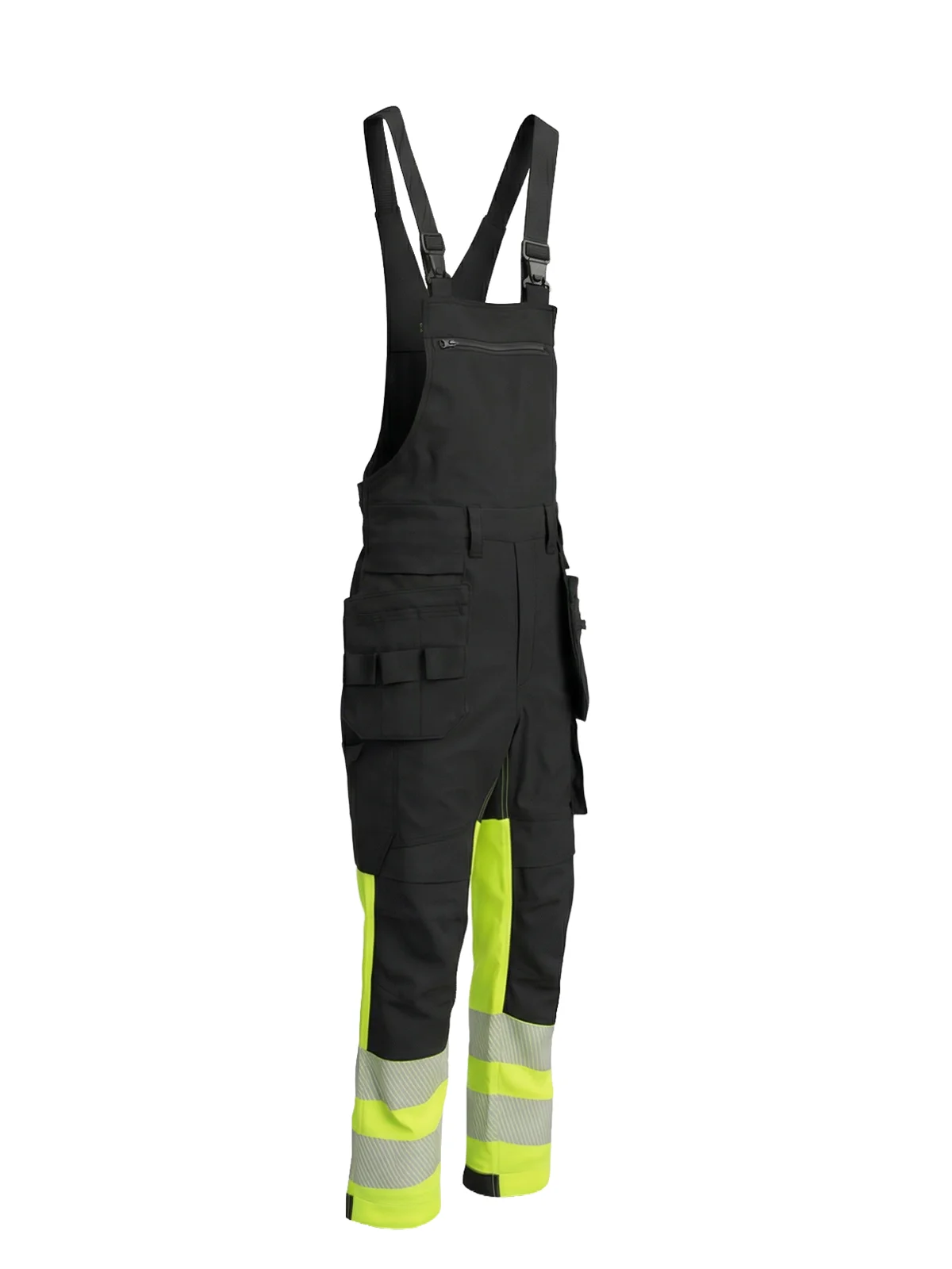 Rastezljive pamučne pantalone sa naramenicama COMBO Hi-vis Class 1 – prikaži 3