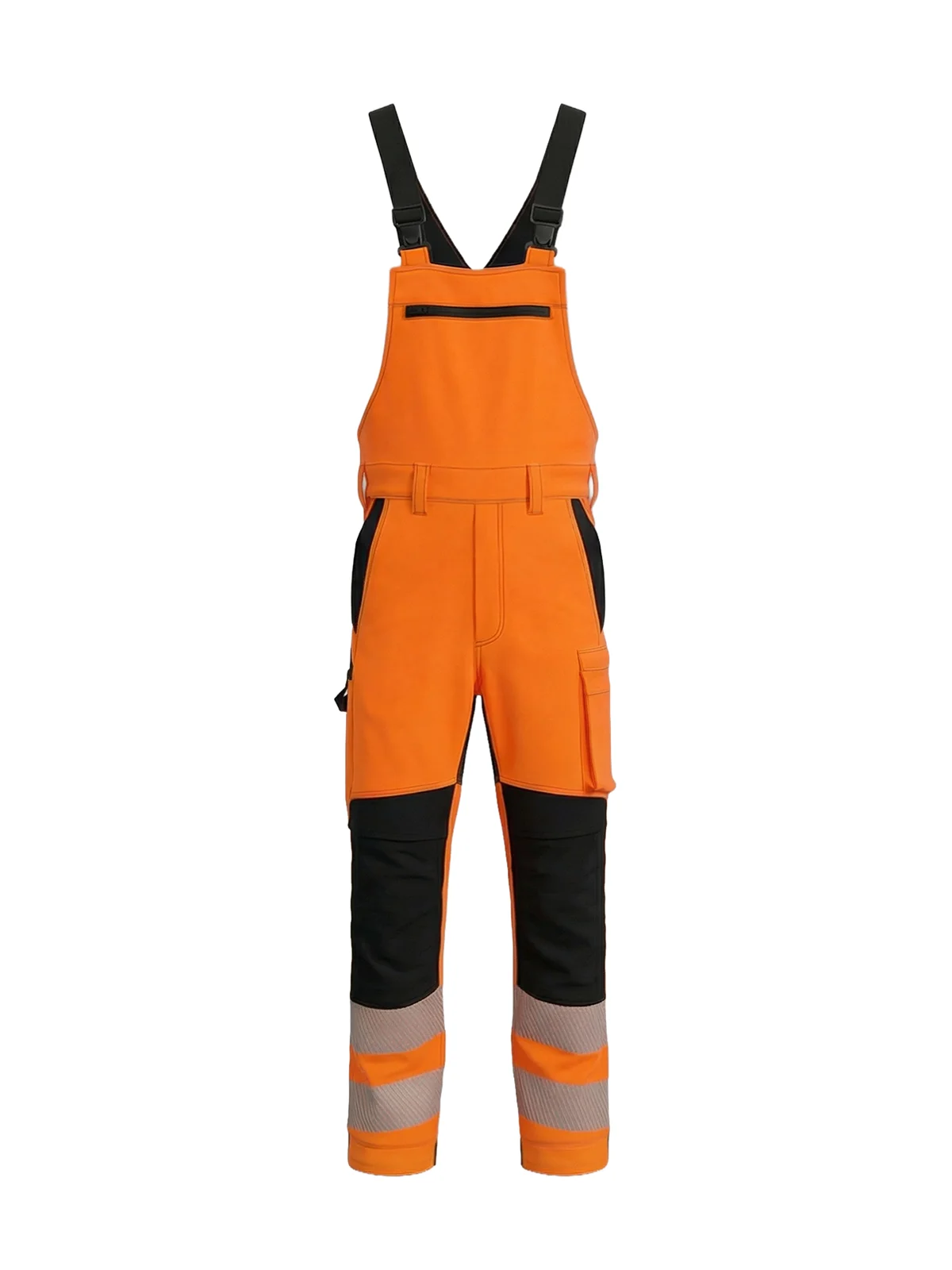Растезљиве панталоне са нараменицама са памуком COMBO Hi-vis Class 2 – прикажи 6