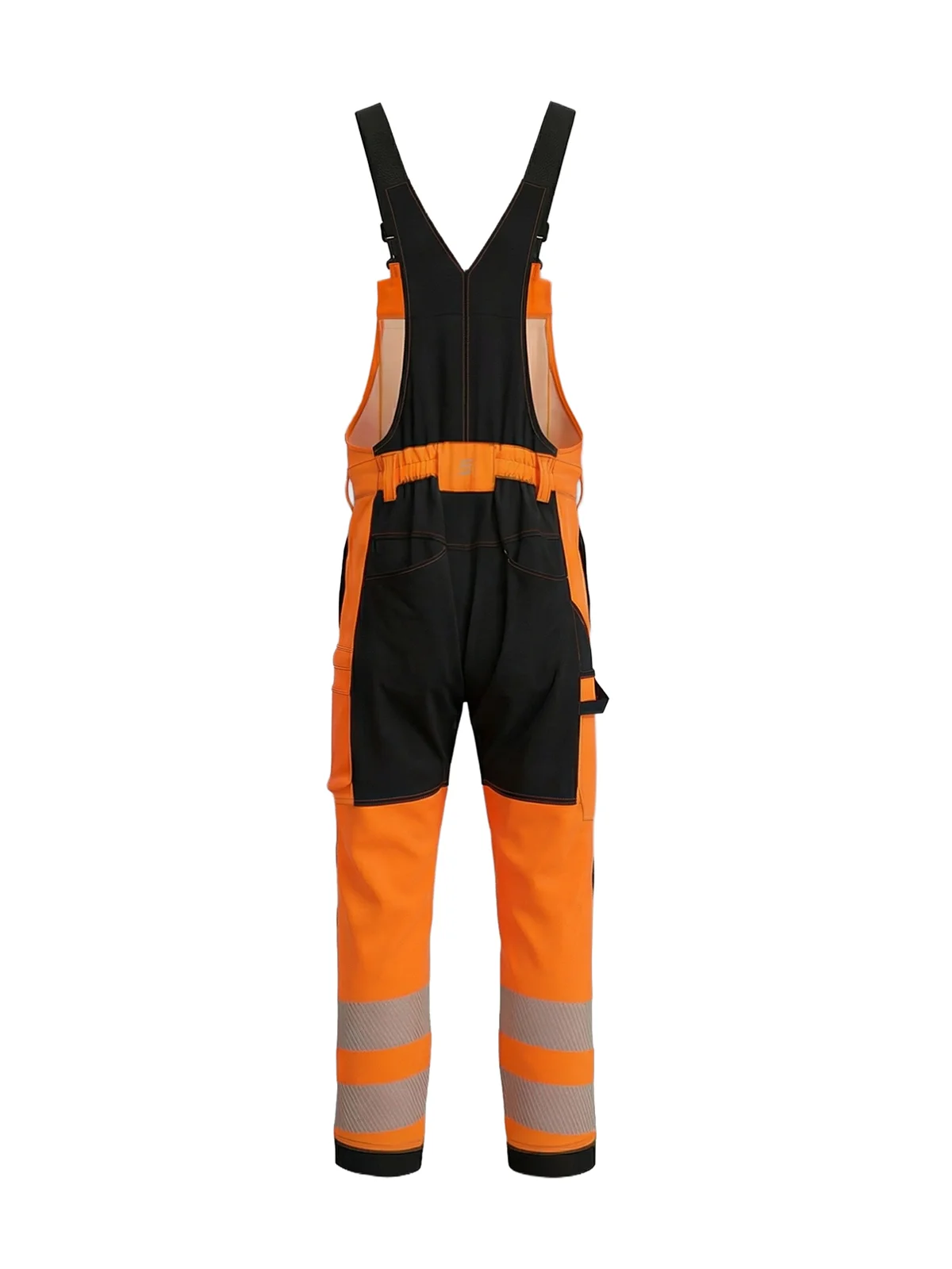 Растезљиве панталоне са нараменицама са памуком COMBO Hi-vis Class 2 – прикажи 9
